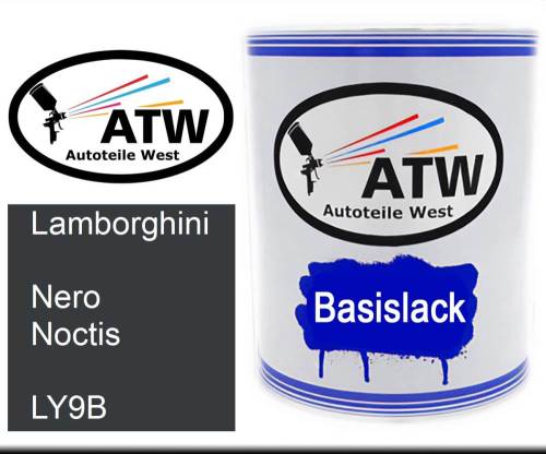 Lamborghini, Nero Noctis, LY9B: 1L Lackdose, von ATW Autoteile West.